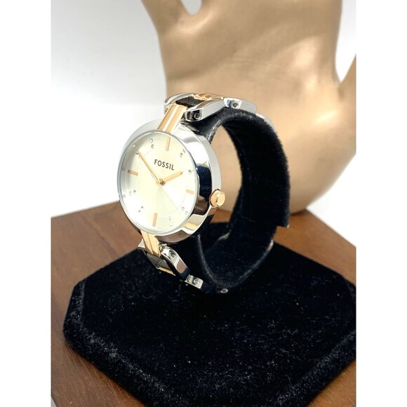 Fossil Women's Watch BQ3341 Quartz Silver Dial Two Tone Stainless Steel 32mm - Picture 2 of 14